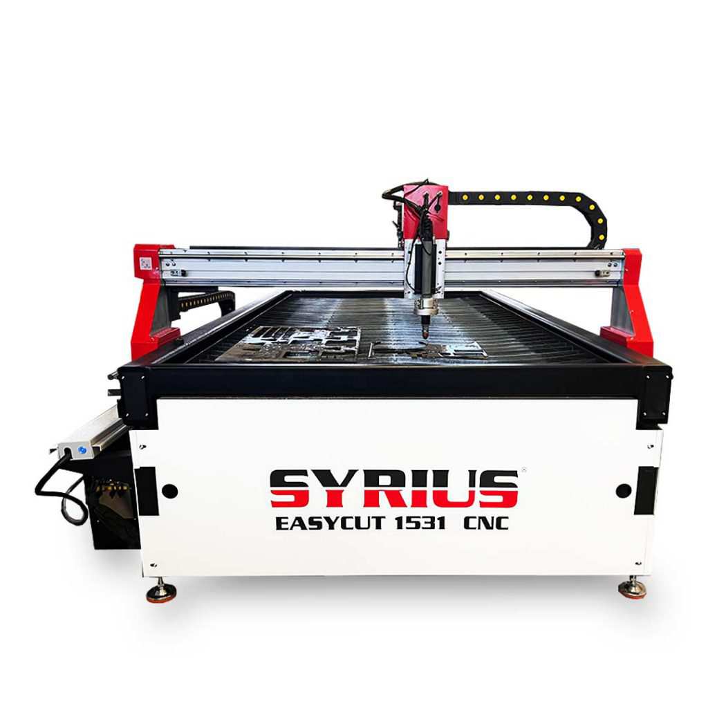 Syrius EASYCUT 1531 CNC fémvágó gép, precíz működésű ipari eszköz.